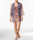 Raviya Printed Beaded Tunic Cover-up Women's Swimsuit