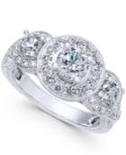 Diamond Triple Halo Engagement Ring (2 Ct. T.w.) In 14k White Gold