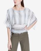 Max Studio London Frayed Dolman-sleeve Popover Top, Created For Macy's