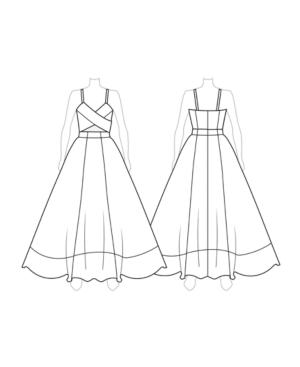 Customize: Fill In Front Cutout - Fame And Partners Empire-waist Maxi Dress With Closed Front