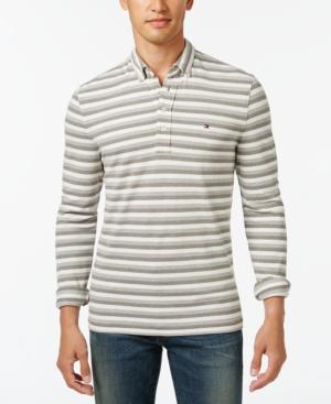 Tommy Hilfiger Men's Vanderbilt Striped Pique Long-sleeve Polo