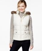 Charter Club Hooded Quilted Vest, Faux-fur-trim, Only At Macy's