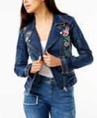 Inc International Concepts Embroidered Denim Moto Jacket, Only At Macy's