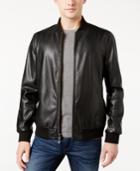 Calvin Klein Men's Reversible Faux Leather And Camo Jacket