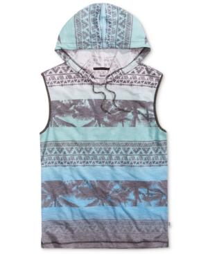 Univibe Men's Tropical Print Hoodie Tank