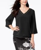 Thalia Sodi Ring-hardware Flare-sleeve Top, Created For Macy's