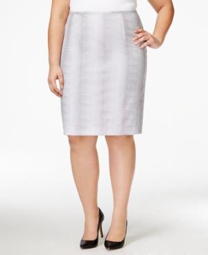 Calvin Klein Plus Size Printed Pencil Skirt