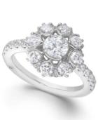 Marchesa Certified Diamond Snowflake Ring In 18k White Gold (1-5/8 Ct. T.w.)