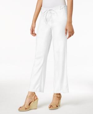 Nydj Petite Jamie Linen-blend Drawstring Pants
