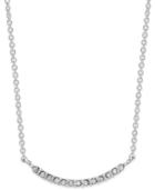 Inc International Concepts Silver-tone Curved Pave Bar Collar Necklace, Only At Macy's