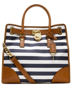 Michael Michael Kors Handbag, Hamilton Large Stripe North South Tote