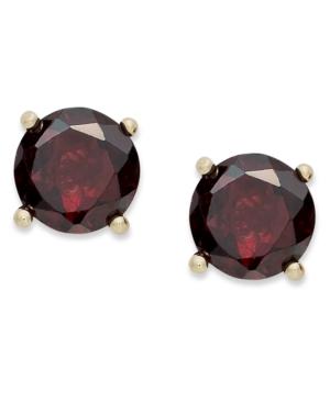 Victoria Townsend 18k Gold Over Sterling Sterling Earrings, January's Birthstone Garnet Stud Earrings (2 Ct. T.w.)