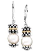 14k Gold & Sterling Silver Cultured Freshwater Pearl Earrings