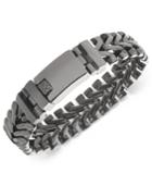 Sutton By Rhona Sutton Men's Stainless Steel Chevron Link Bracelet