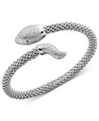 Diamond Snake Bracelet In Sterling Silver (1/4 Ct. T.w.)
