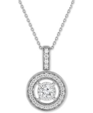 Trumiracle Diamond Halo Pendant Necklace (1/2 Ct. T.w.) In 14k White Gold