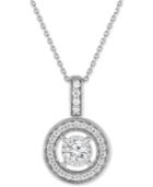 Trumiracle Diamond Halo Pendant Necklace (1/2 Ct. T.w.) In 14k White Gold
