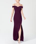 Morgan & Company Juniors' Cold-shoulder Gown