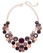 Inc International Concepts Rose Gold-tone Stone Bubble Statement Necklace, Created For Macy's