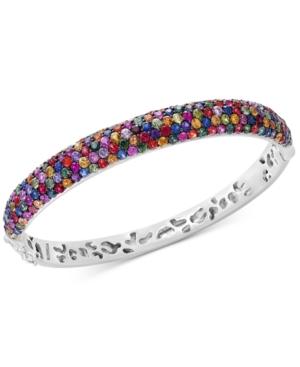 Splash By Effy Multicolor Sapphire Bangle Bracelet (10-1/2 Ct. T.w.) In Sterling Silver