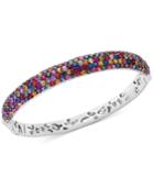 Splash By Effy Multicolor Sapphire Bangle Bracelet (10-1/2 Ct. T.w.) In Sterling Silver