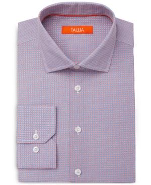 Tallia Men's Slim-fit Micro Flower Tiles Dress Shirt