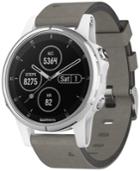 Garmin Unisex Fenix 5s Plus Gray Suede Strap Smart Watch 42mm