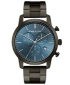 Kenneth Cole New York Men's Chronograph Gunmetal Stainless Steel Bracelet Watch 44mm