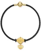 Chow Tai Fook Double Heart Braided Bracelet In 24k Gold