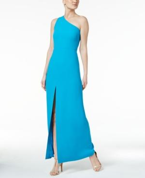 Calvin Klein Crepe One-shoulder Gown