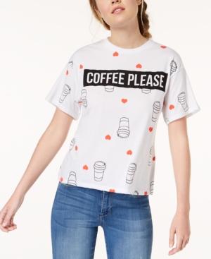 Might Fine Juniors' Coffee Please Graphic-print T-shirt