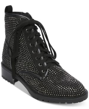 Madden Girl Kirra Rhinestone Combat Boots