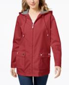 Karen Scott Hooded Rain Jacket, Created For Macy's