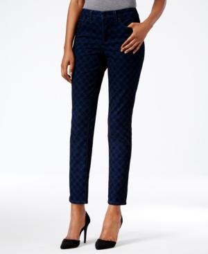 Charter Club Bristol Flocked Medallion Printed Ankle Skinny Jeans, Only At Macy's