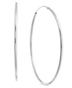 Essentials Extra Large Endless Silver Plated Hoop Earrings