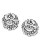 Classique By Effy Diamond Swirl Earrings (1-1/2 Ct. T.w.) In 14k White Gold