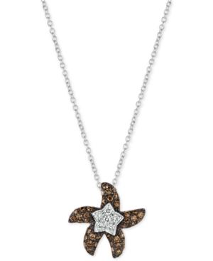 Le Vian Chocolatier Diamond Starfish Pendant Necklace (3/8 Ct. T.w.) In 14k White Gold