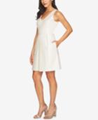Cece Metallic Jacquard Fit & Flare Dress