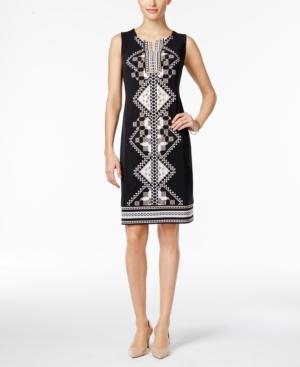 Jm Collection Studded Shift Dress, Created For Macy's