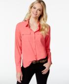 Charter Club Two-pocket Button-down Shirt, Only At Macy's
