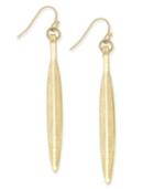 Inc International Concepts Gold-tone Geo Feather Linear Earrings, Only At Macy's