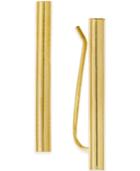 Polished Tube Ear Pin In 14k Gold
