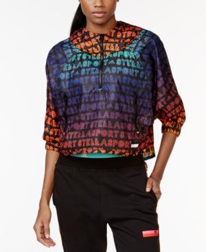 Adidas Stellasport Cropped Printed Three-quarter Sleeve Jacket