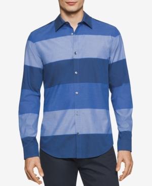Calvin Klein Men's Heather Stripe Long-sleeve Shirt