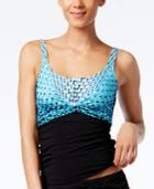 Profile By Gottex Cocoon Printed Scoop-neck Tankini Top Women's Swimsuit