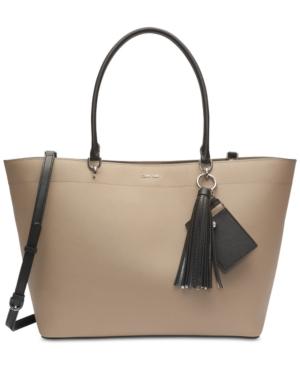 Calvin Klein Susan Saffiano Leather Oversized Tote