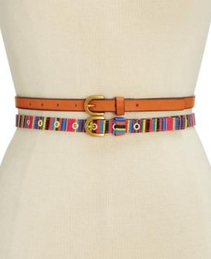 Inc International Concepts Striped 2-for-1 Belt, Only At Macy's