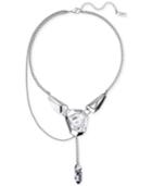 Swarovski Silver-tone Large Crystal Lariat Necklace