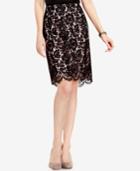 Vince Camuto Scalloped Lace Pencil Skirt