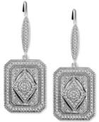Diamond (3/8 Ct. T.w.) Tile Drop Earrings In Sterling Silver